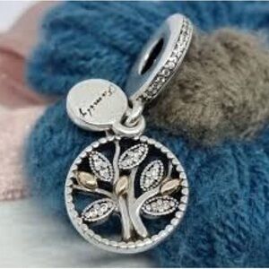 Silver and Gold Tree Charm